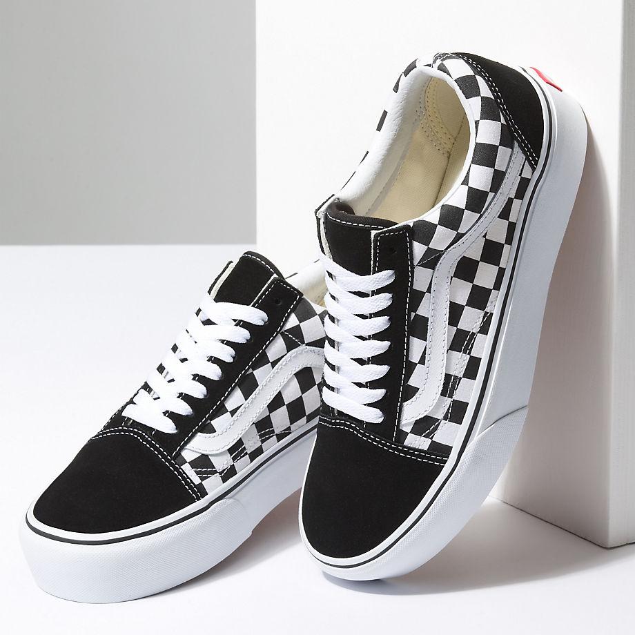 Vans Canvas Checkerboard Old Skool Platform Shoes Lyst