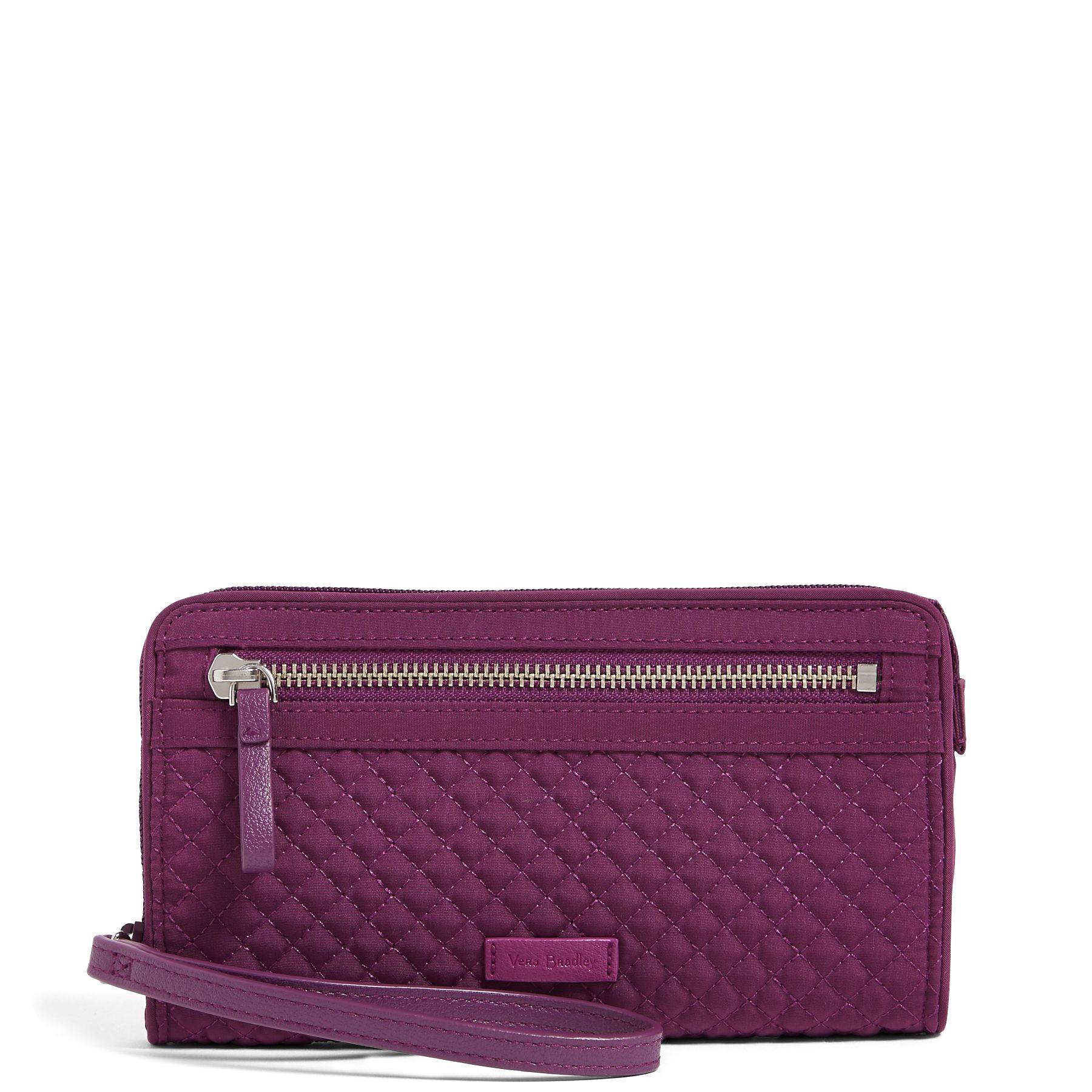 Vera Bradley Synthetic Iconic Rfid Front Zip Wristlet in Purple - Lyst