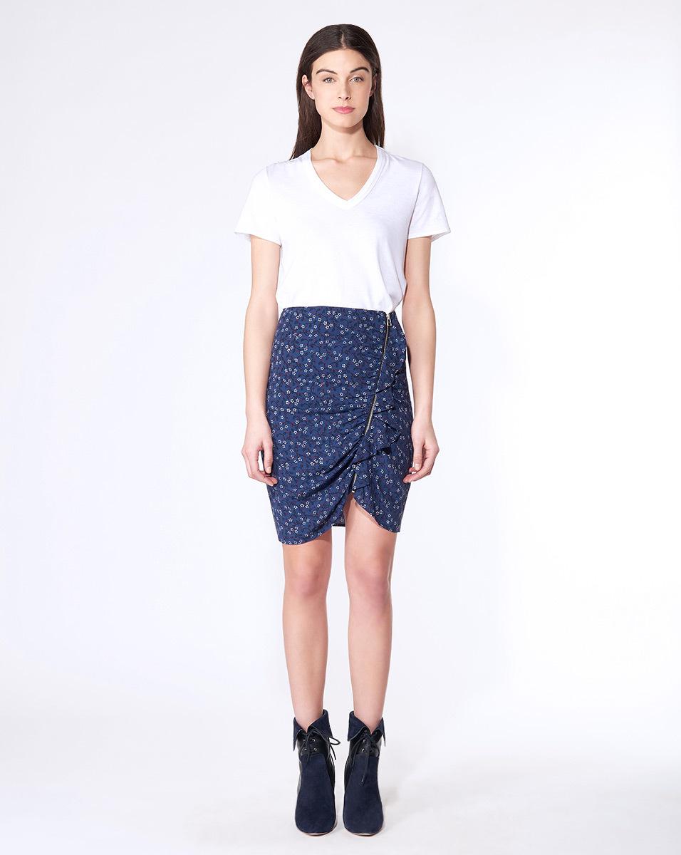 Lyst - Veronica Beard Spencer Ruched Skirt in Blue
