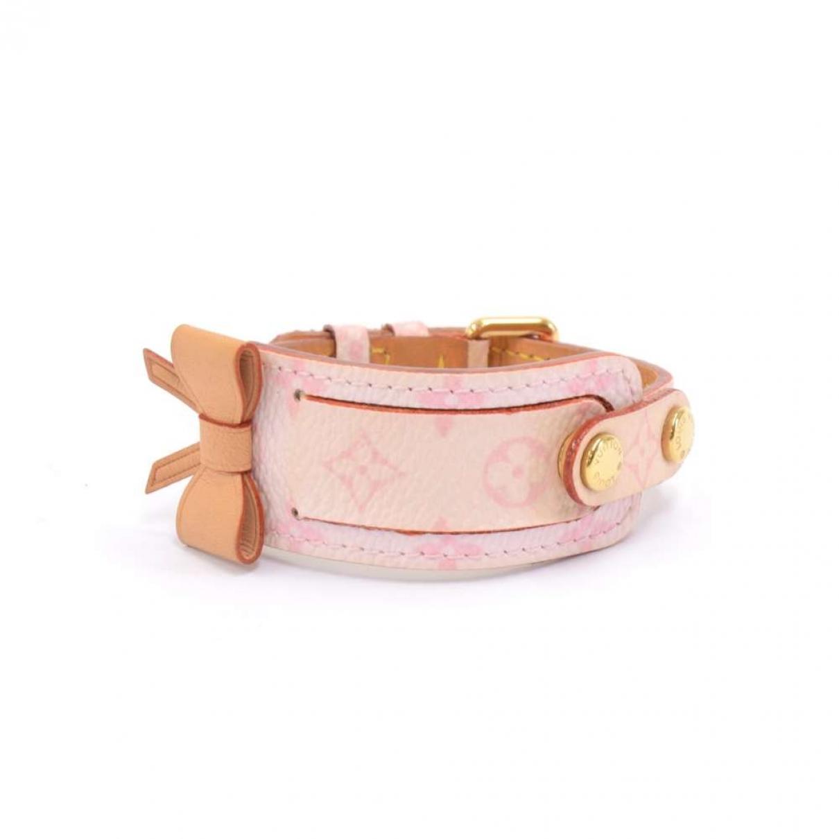 Louis Vuitton Pre-owned Pink Leather Bracelets in Pink - Lyst