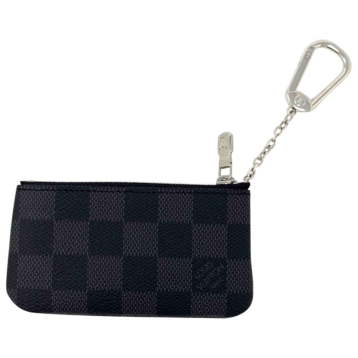 Louis Vuitton Key Pouch Black Cloth Small Bag, Wallets & Cases in Black for Men - Lyst