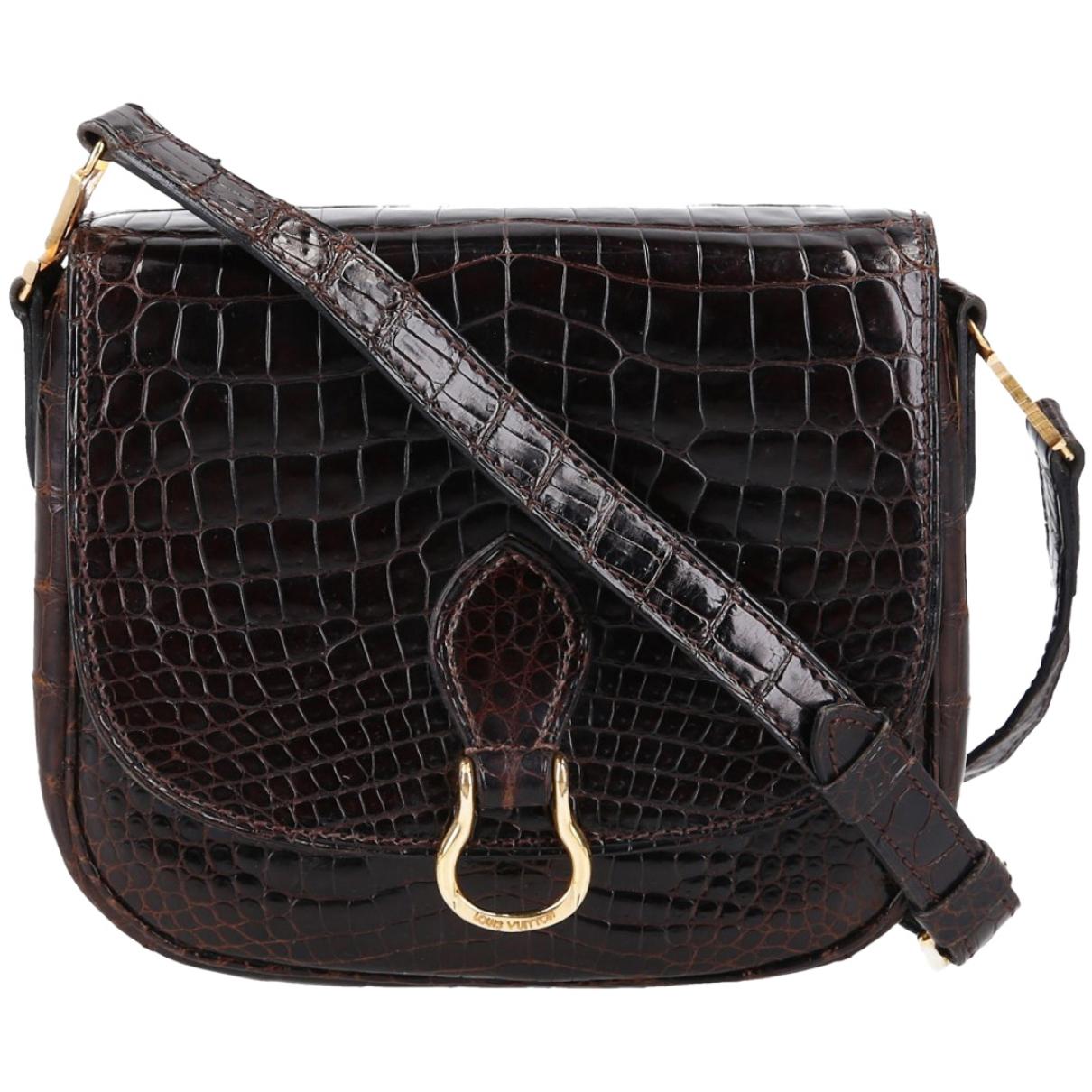 Louis Vuitton Pre-owned Saint Cloud Vintage Brown Crocodile Handbags in Brown - Lyst