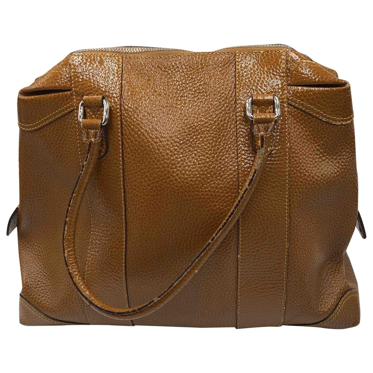 Lyst - Fendi Pre-owned Vintage Brown Leather Handbags in Brown