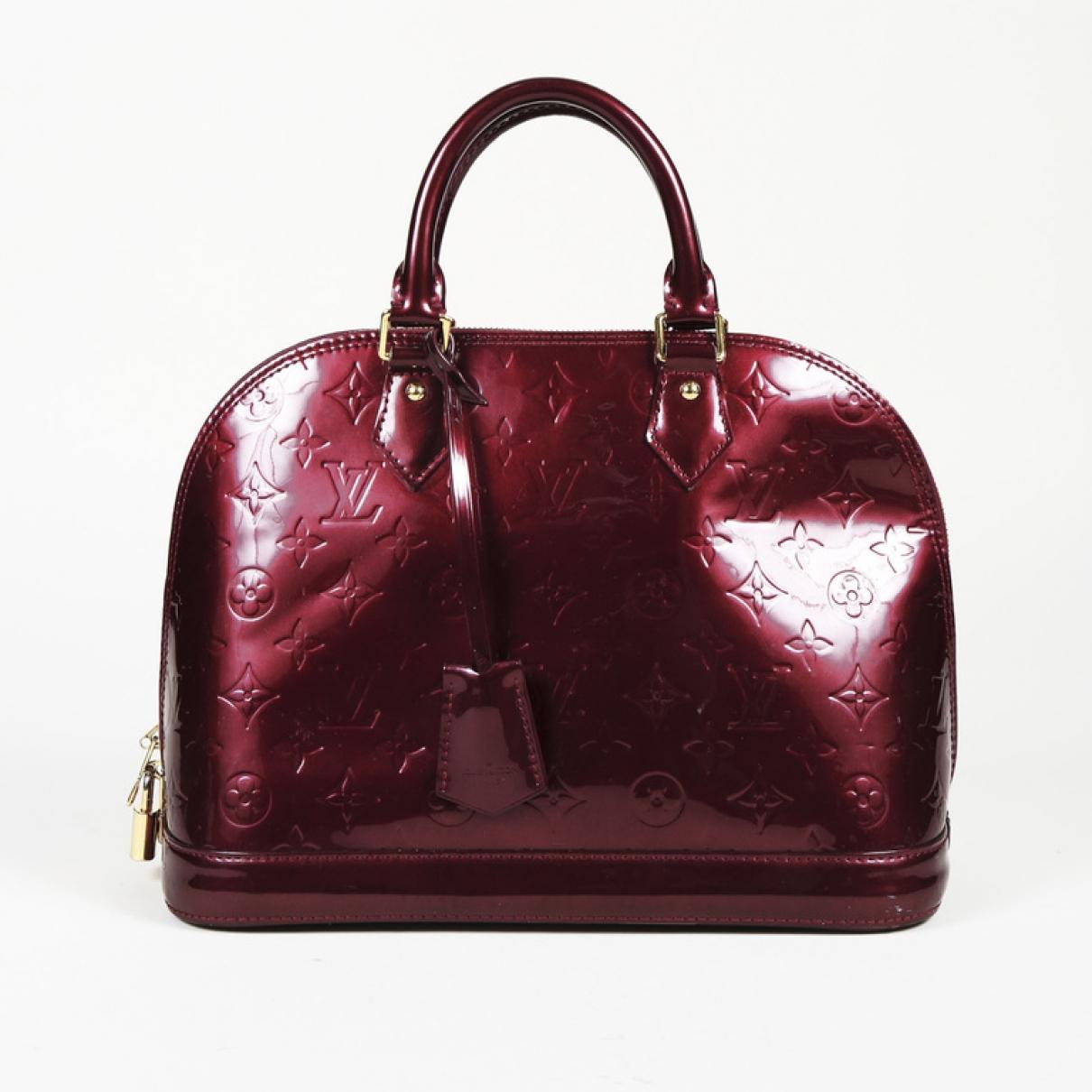 Lyst - Louis Vuitton Pre-owned Alma Purple Patent Leather Handbags in Purple
