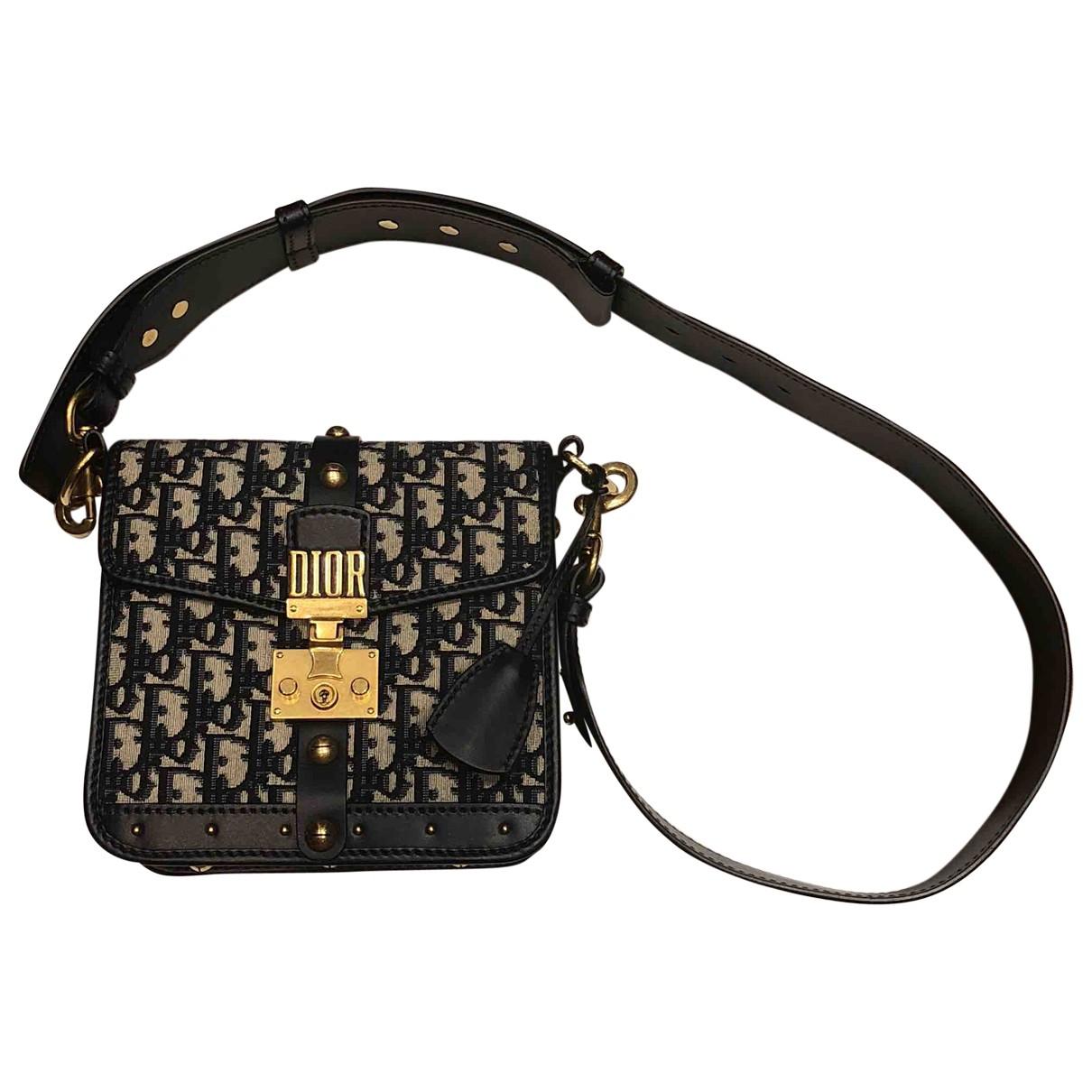 Lyst Dior Pre Owned Addict Cloth Crossbody Bag In Blue Gallery