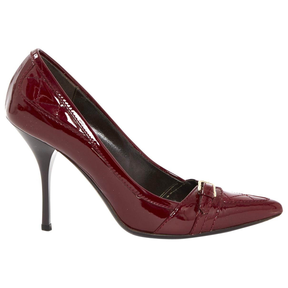 Burberry Burgundy Patent Leather Heels Lyst
