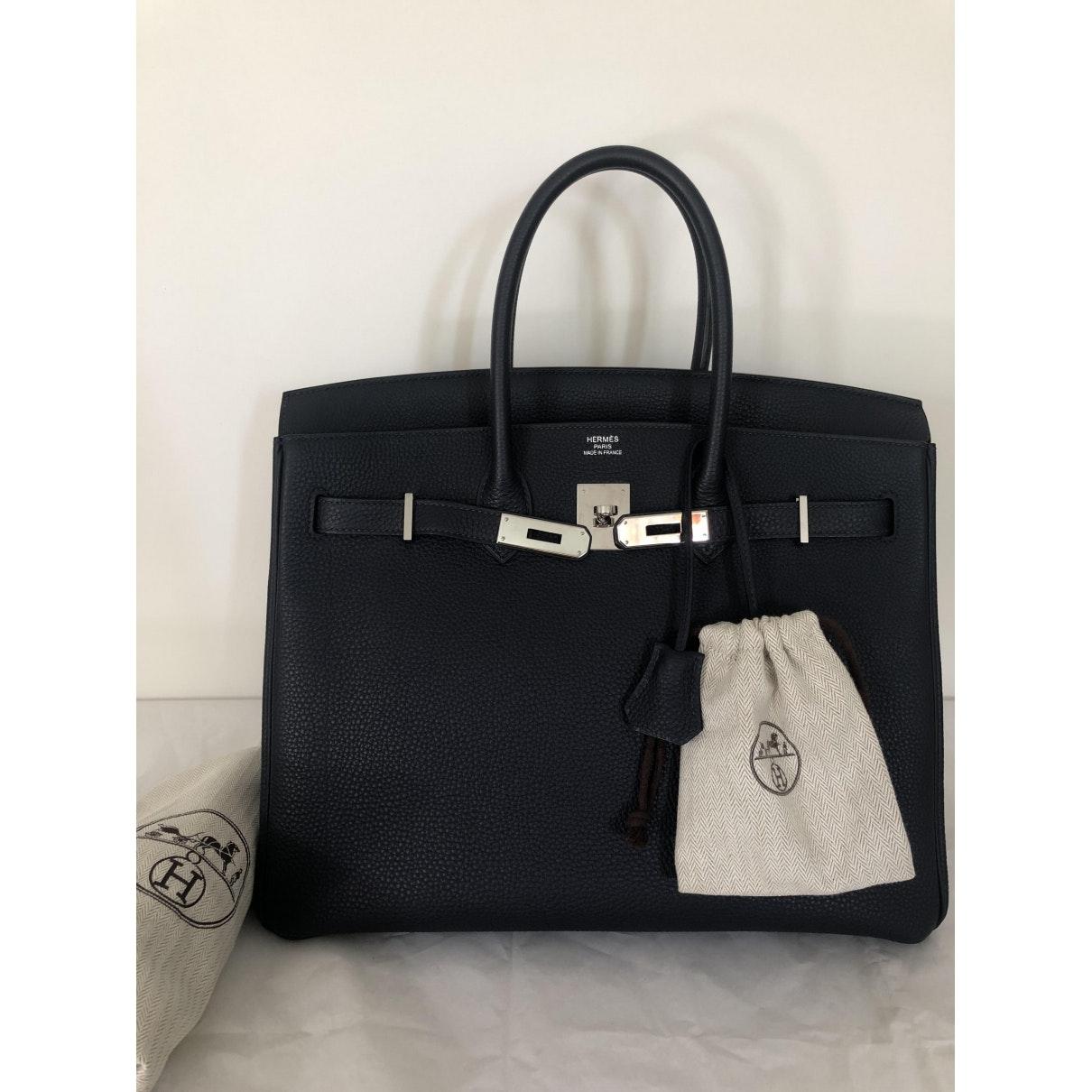 navy hermes bag