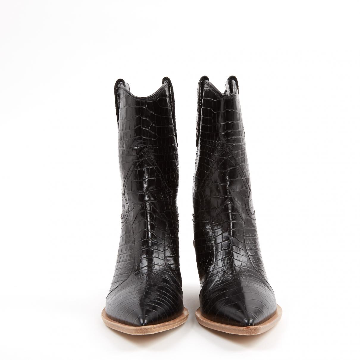 fendi black cowboy boots