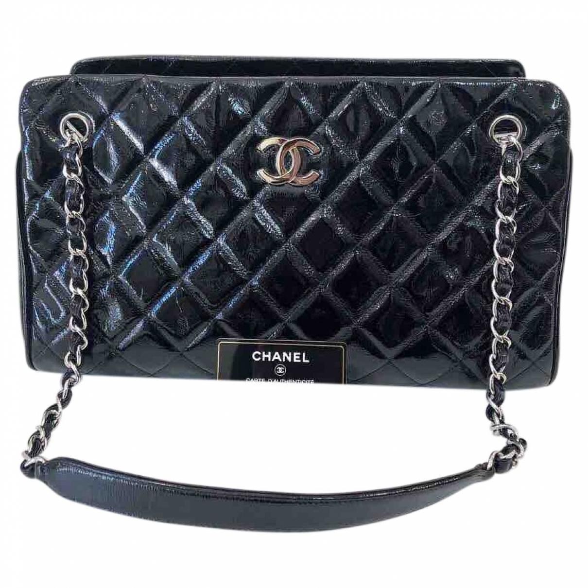 Lyst - Chanel Pre-owned Black Patent Leather Handbags in Black