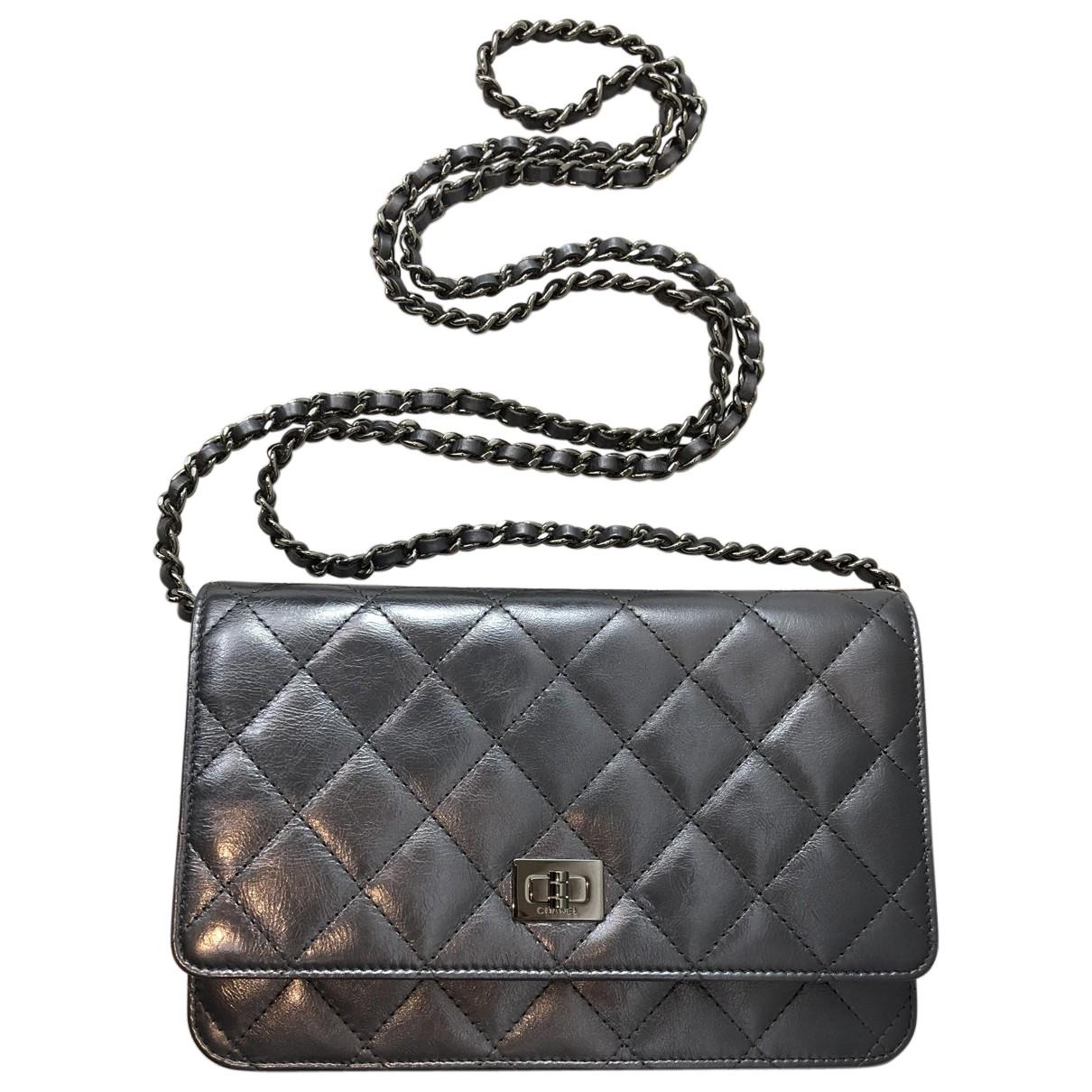 Lyst - Chanel Pre-owned Wallet On Chain Silver Leather Handbags in Metallic