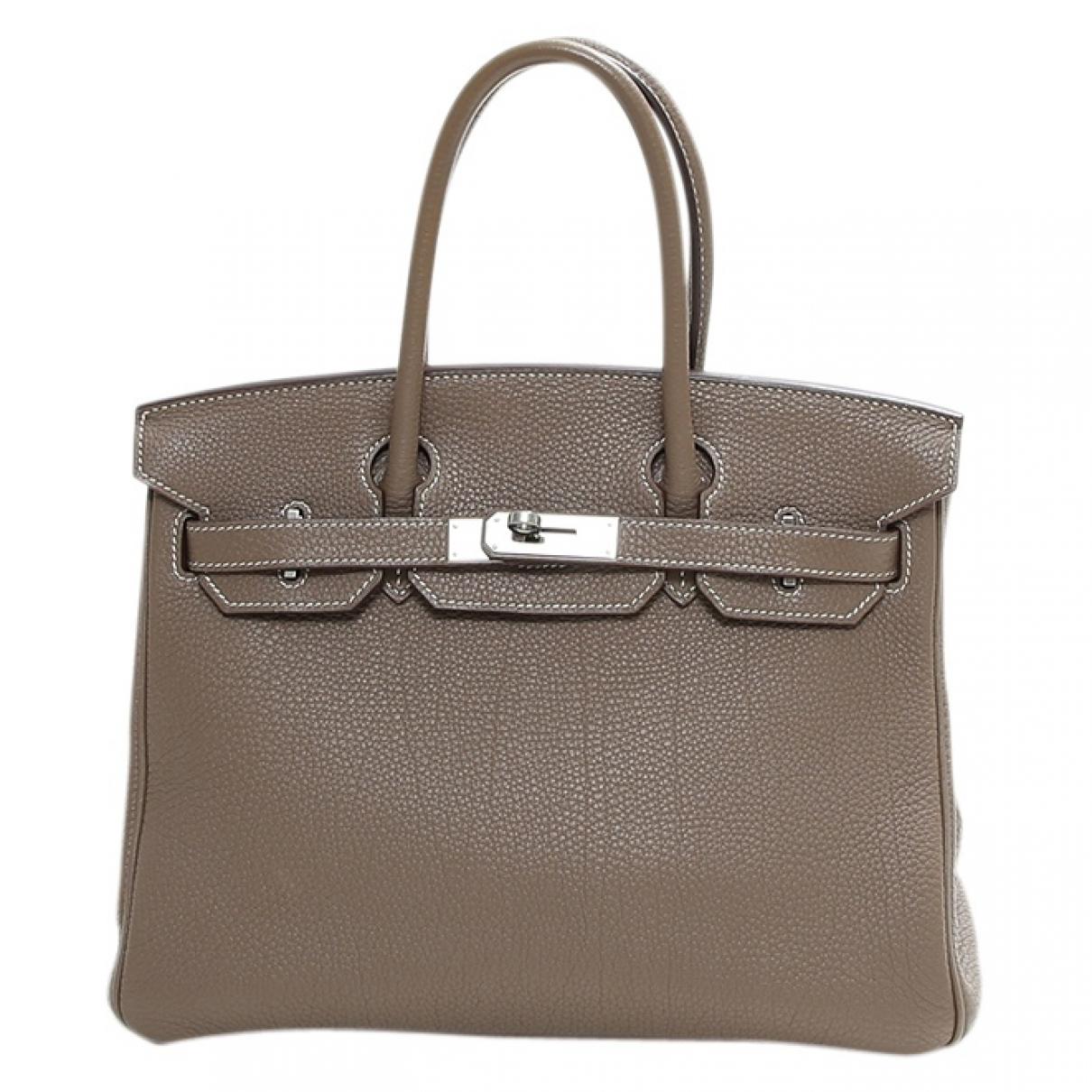 Herm s Birkin  30 Grey  Leather in Gray  Lyst