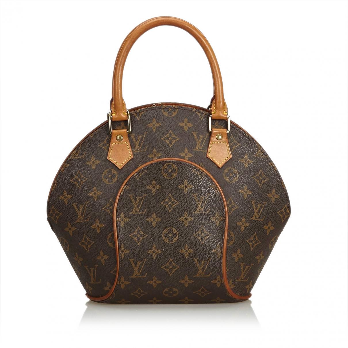 Lyst - Louis Vuitton Vintage Ellipse Brown Cloth Handbag in Brown