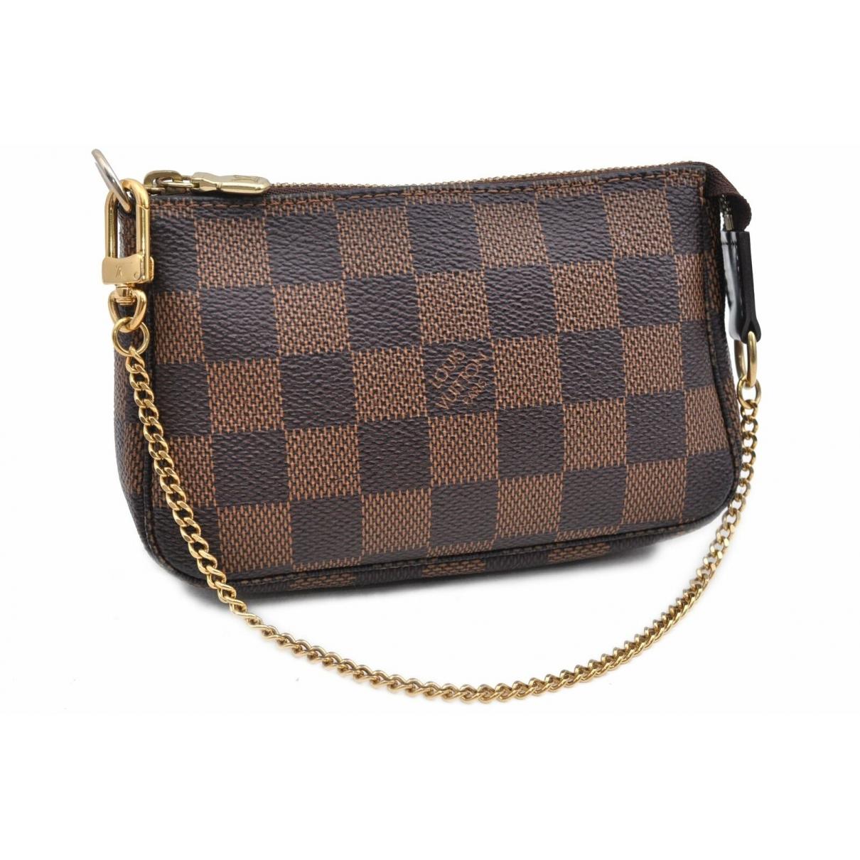 Lyst - Louis Vuitton Pochette Accessoire Cloth Clutch Bag in Brown