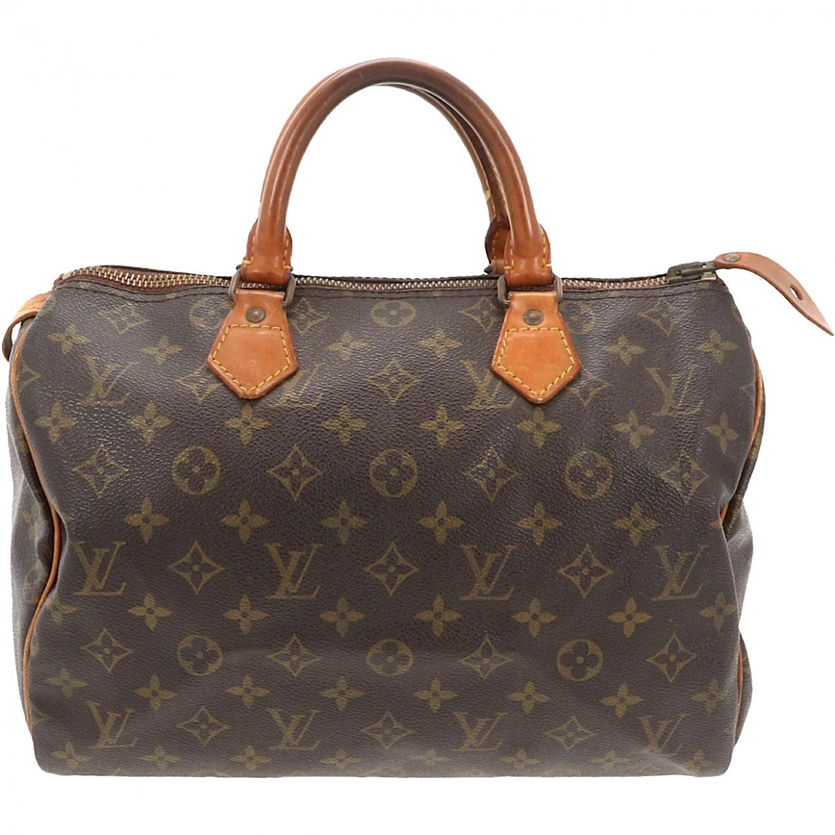Lyst - Louis Vuitton Speedy Brown Leather Handbag in Brown - Save 25%