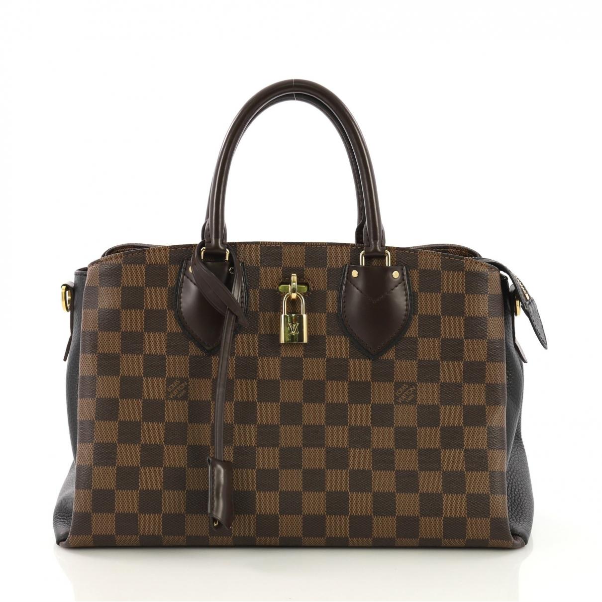 Lyst - Louis Vuitton Normandy Brown Cloth Handbag in Brown
