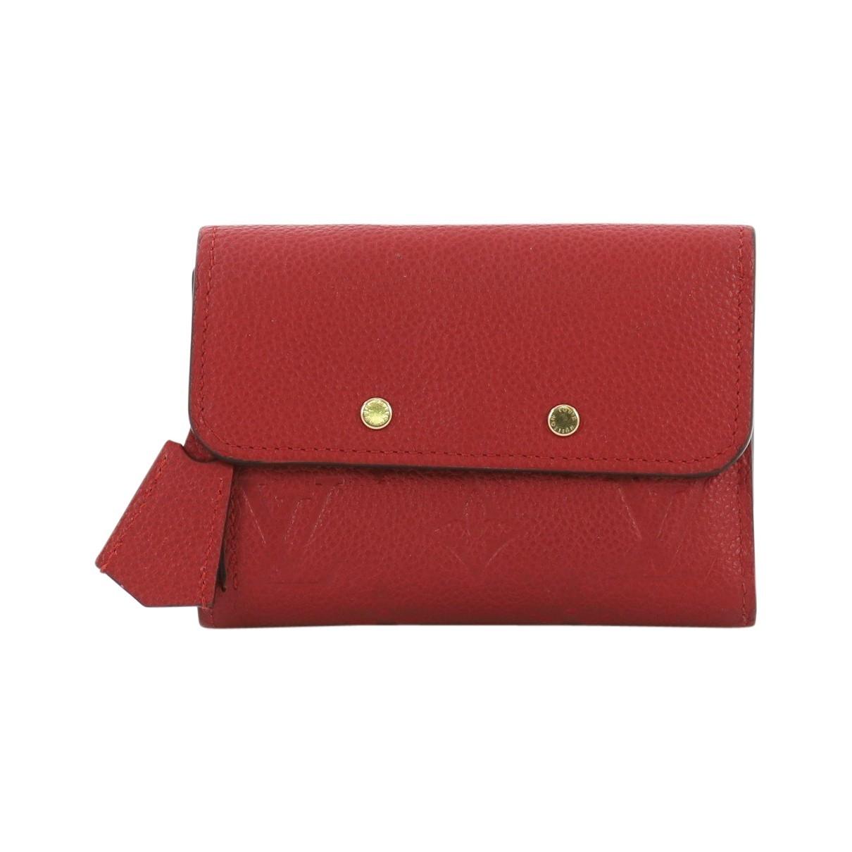 Louis Vuitton Red Leather Wallets in Red - Lyst