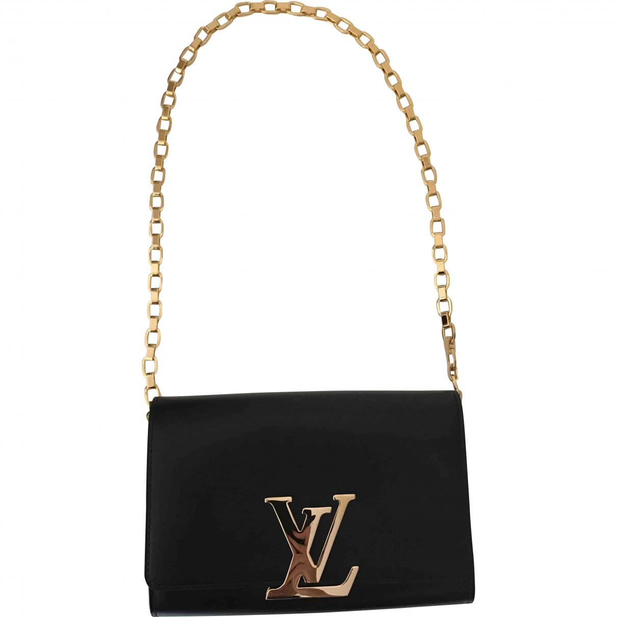 Lyst Louis Vuitton Pre Owned Louise Leather Mini Bag In Black Gallery