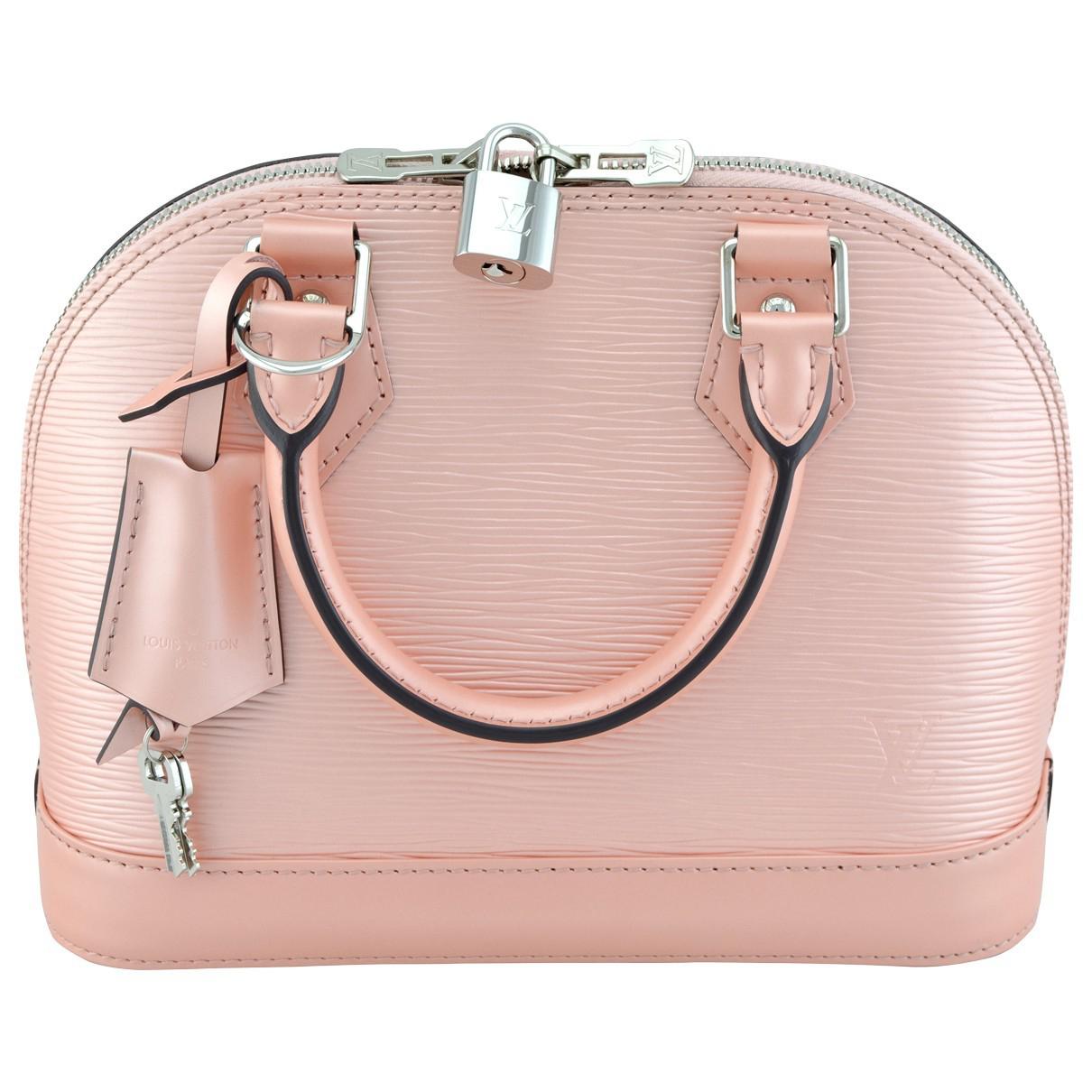 Louis Vuitton Alma Bb Leather Crossbody Bag in Pink - Lyst