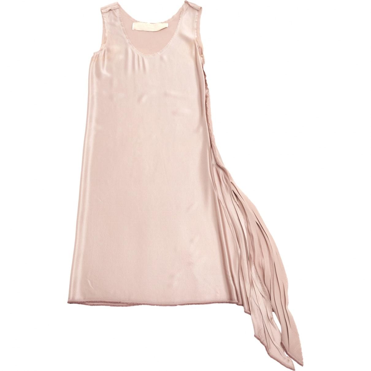 Lanvin Pink Silk Dress - Lyst