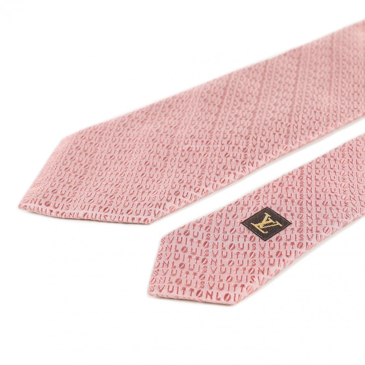 Louis Vuitton Silk Tie in Pink for Men - Lyst