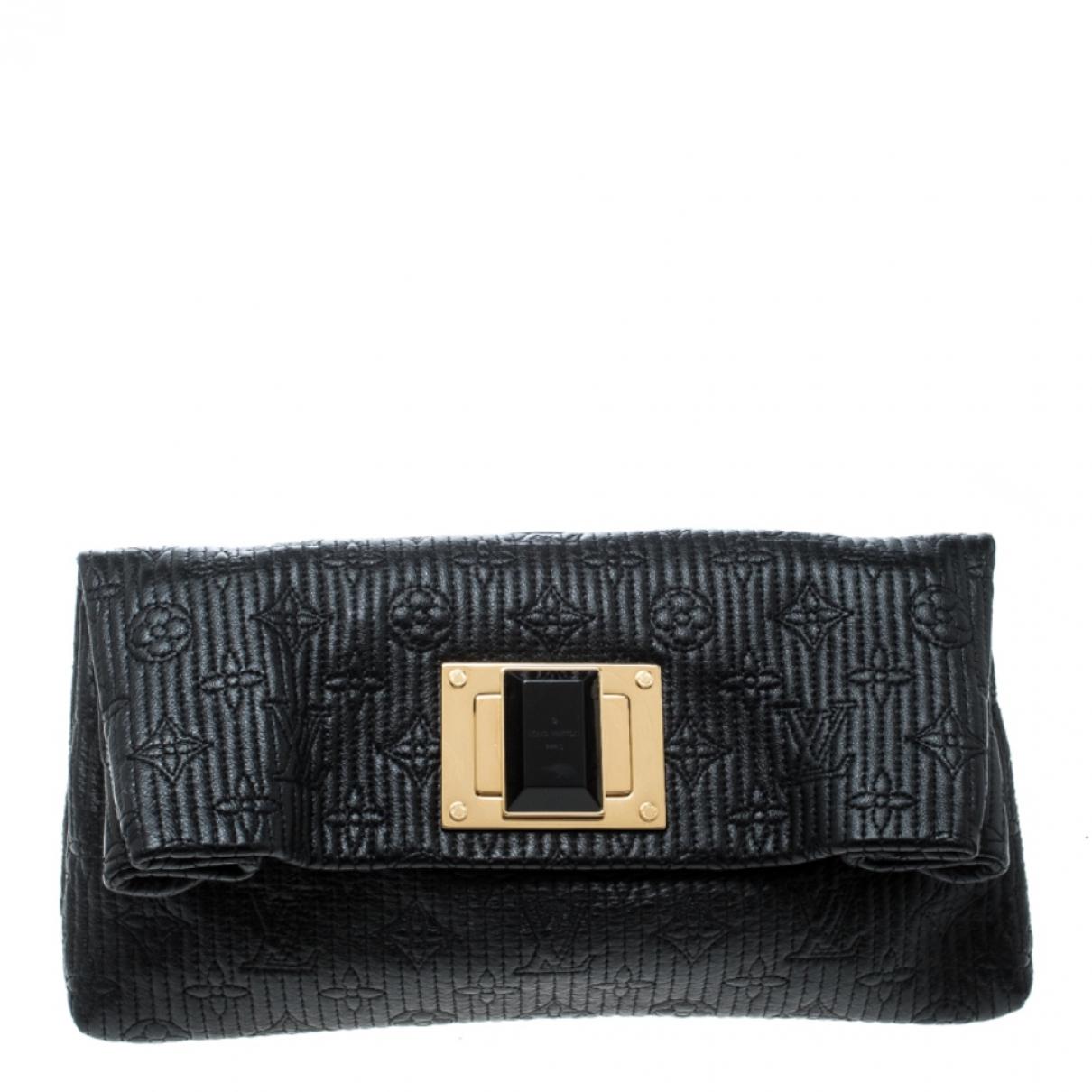 Lyst - Louis Vuitton Leather Clutch Bag in Black - Save 12%