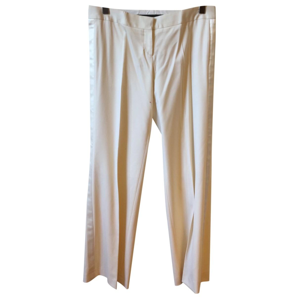 white wool pants