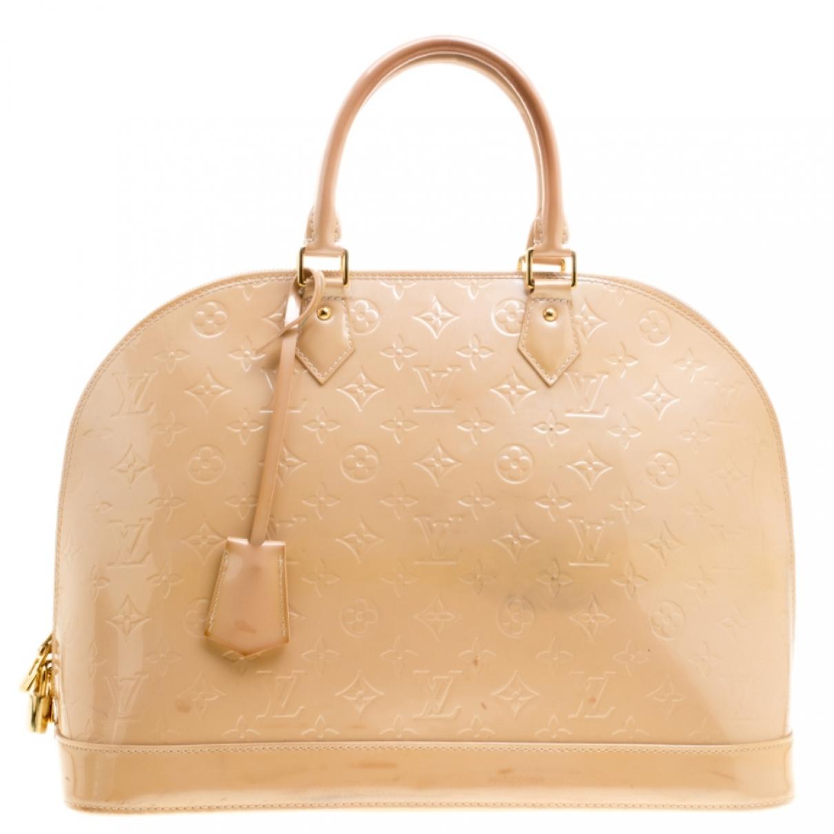 Lyst - Louis Vuitton Alma Bb Patent Leather Handbag in Natural