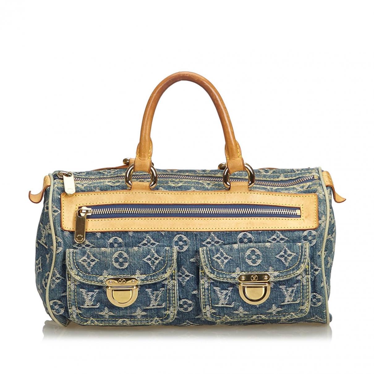 Louis Vuitton Vintage Speedy Blue Cloth Handbag in Blue - Save 8% - Lyst