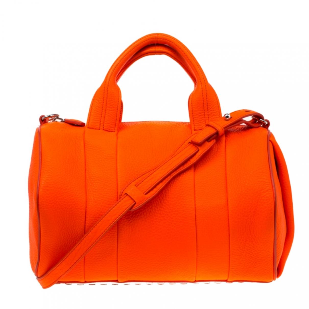 Alexander Wang Pre-owned Diego Orange Leather Handbags in Orange - Lyst
