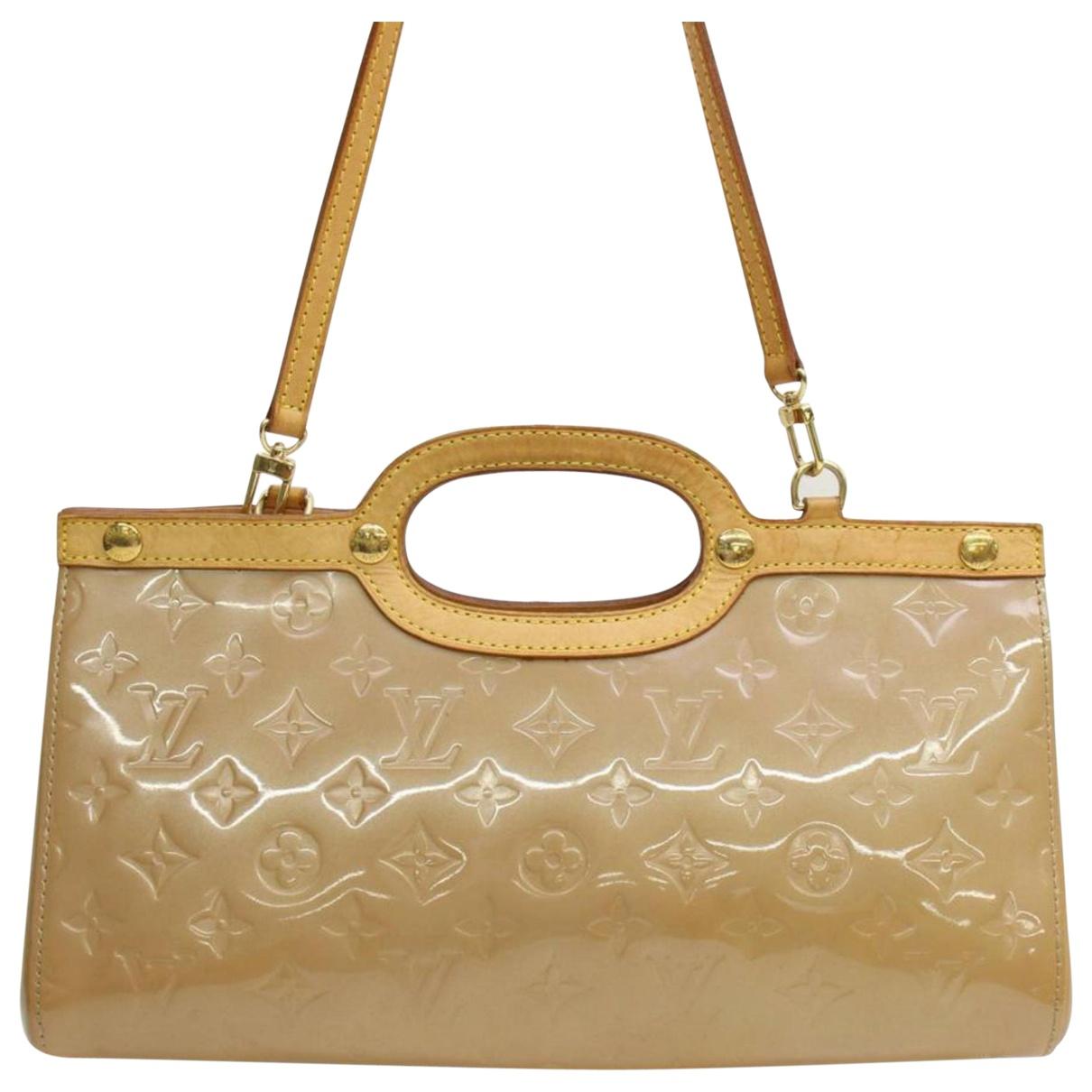 Lyst Louis Vuitton Pre Owned Roxbury Patent Leather Handbag In Natural Louis Vuitton Women S Natural Pre Owned Roxbury Patent Leather Handbag