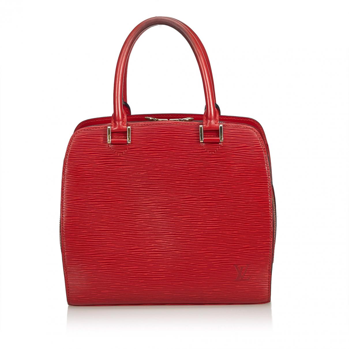 Lyst - Louis Vuitton Vintage Burgundy Leather Handbag in Red