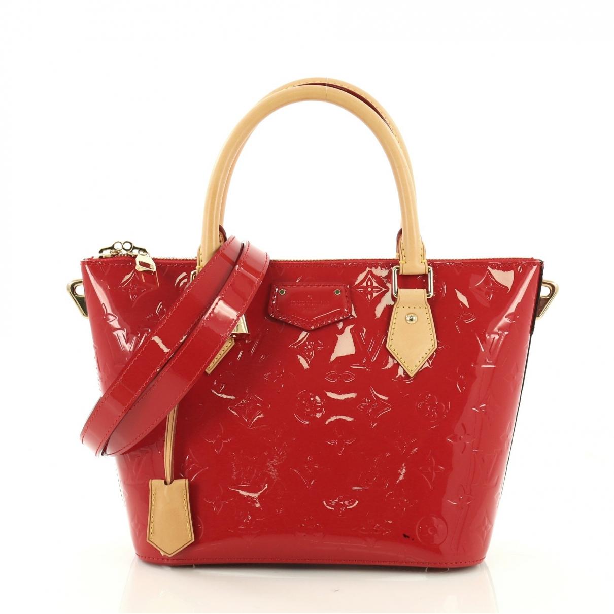 Lyst - Louis Vuitton Red Patent Leather Handbag in Red