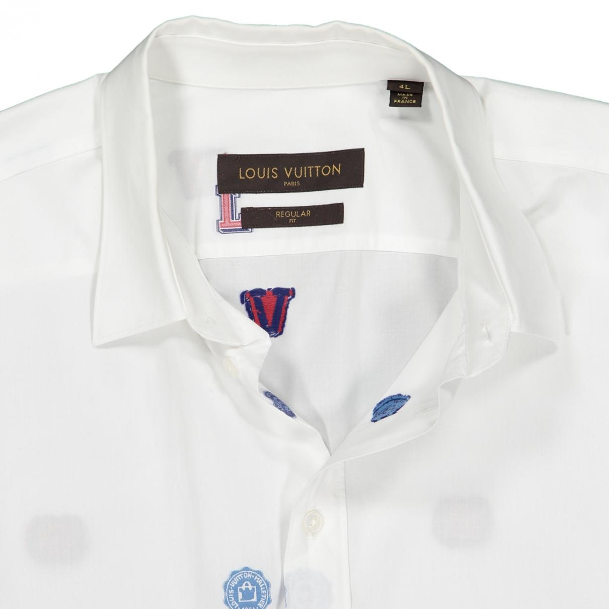 Louis Vuitton White Cotton Shirts in White for Men - Lyst
