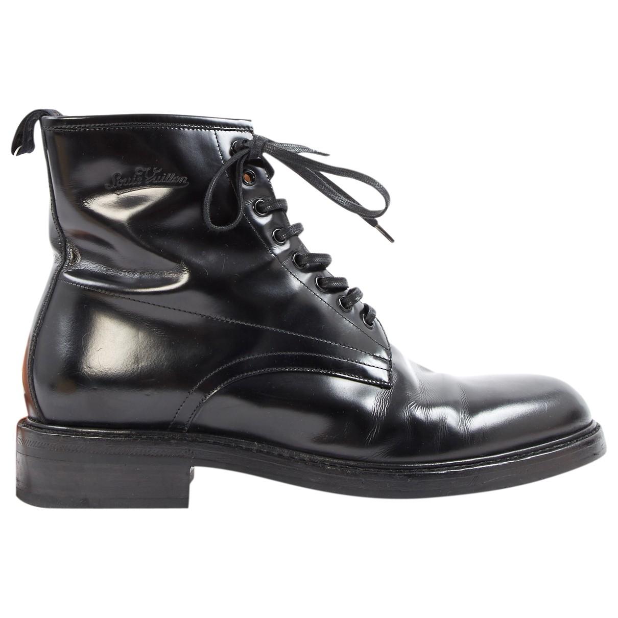 Louis Vuitton Leather Boots in Black for Men - Lyst