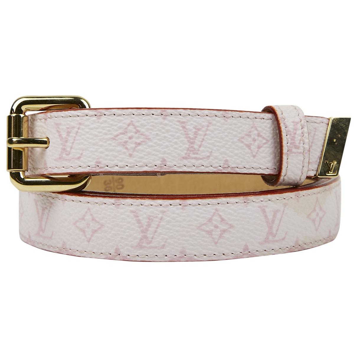 Louis Vuitton Pink Leather Belts in Pink - Lyst