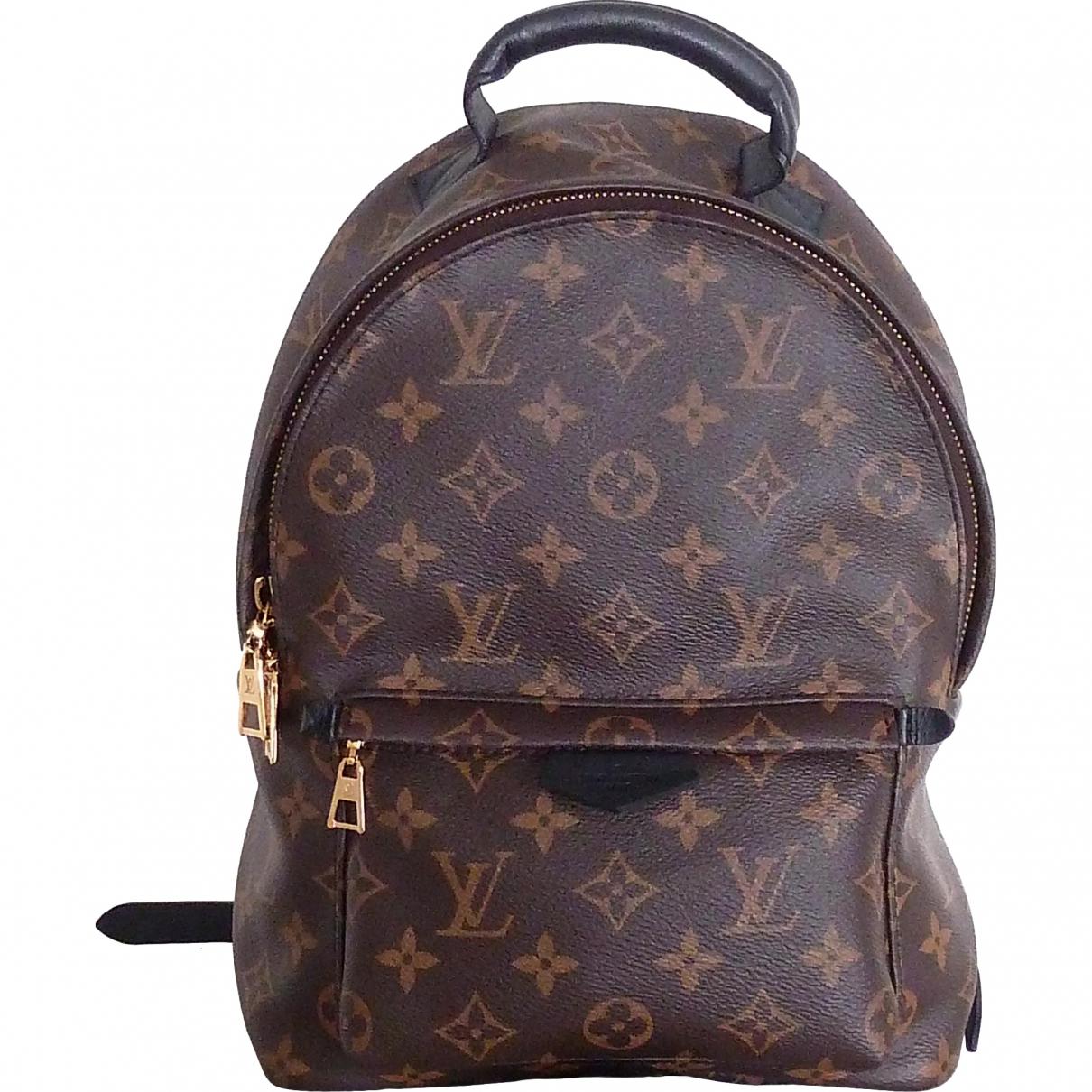 Louis Vuitton Canvas Pre-owned Palm Springs Cloth Backpack in Brown - Lyst