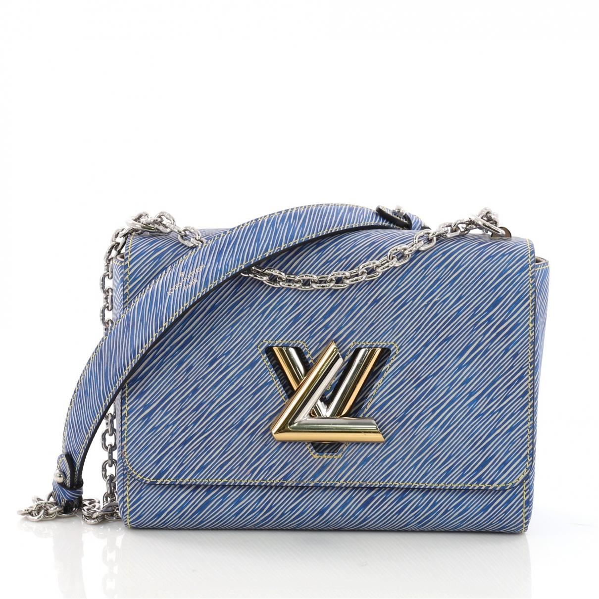 Lyst - Louis Vuitton Twist Blue Leather Handbag in Blue