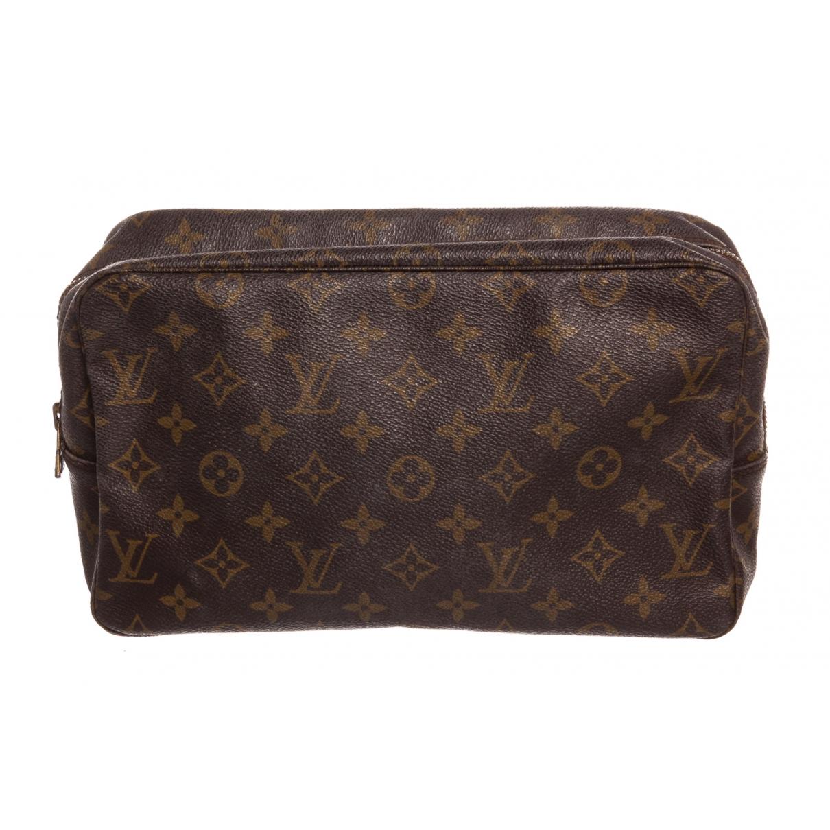 Louis Vuitton Brown Cloth Travel Bag in Brown - Lyst