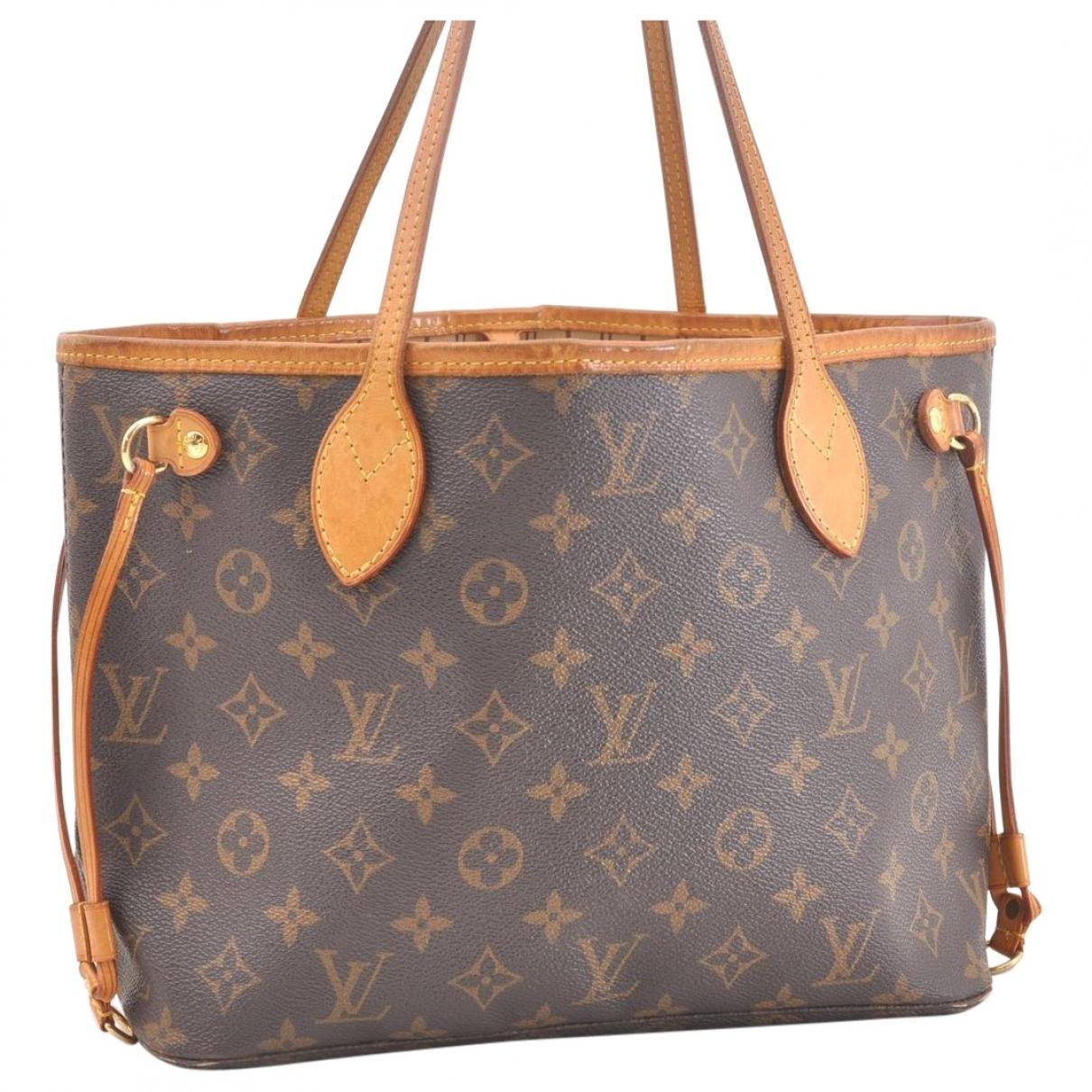 Louis Vuitton Neverfull Cloth Handbag in Brown - Lyst