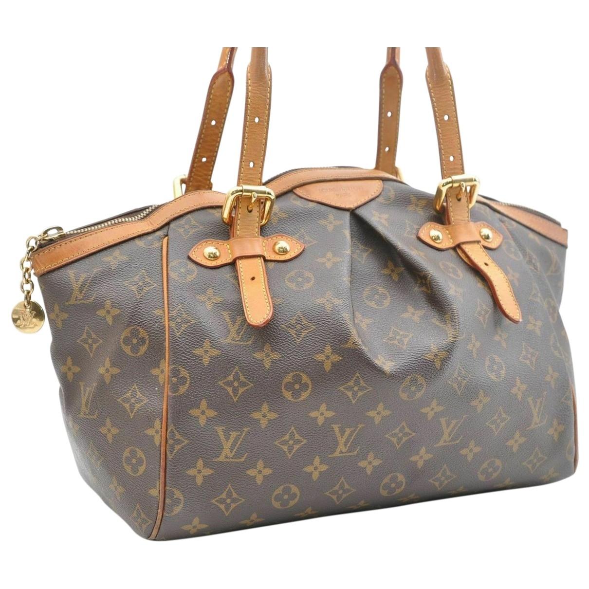 Lyst - Louis Vuitton Brown Cloth Handbag in Brown
