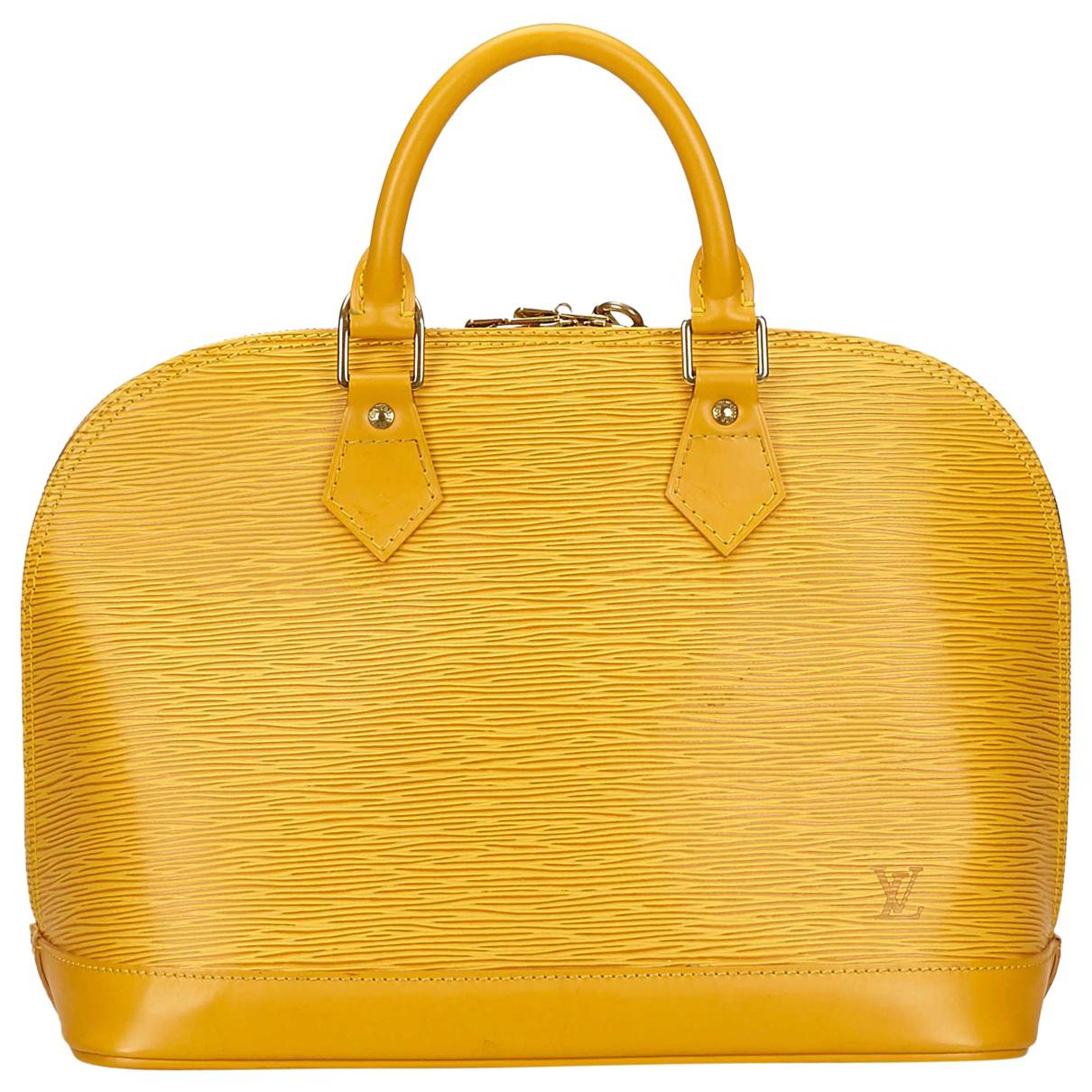 Lyst - Louis Vuitton Alma Leather Handbag in Yellow - Save 33%