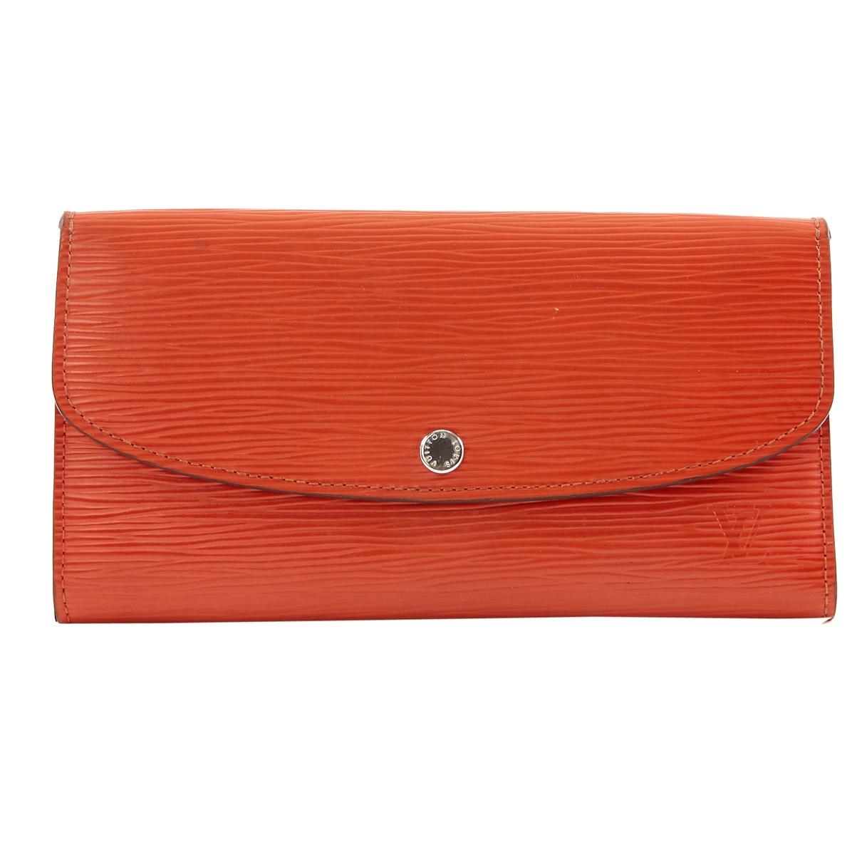 Lyst - Louis Vuitton Leather Card Wallet in Orange - Save 24%