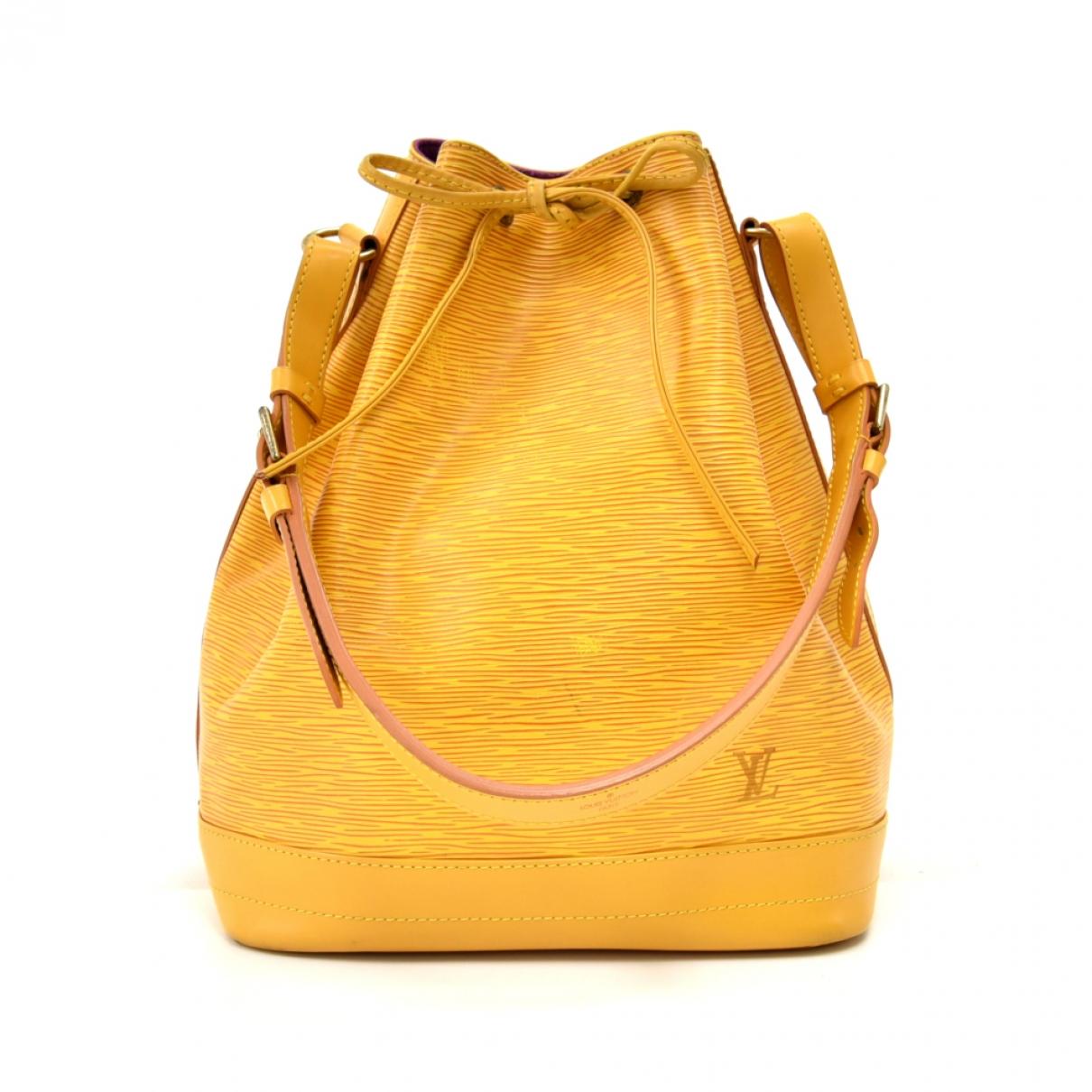 Louis Vuitton Vintage Noé Yellow Leather Handbag in Yellow - Lyst
