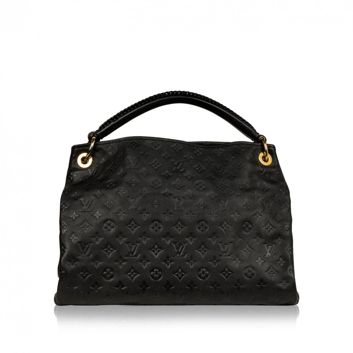 Louis Vuitton Artsy Black Leather Handbag in Black - Lyst