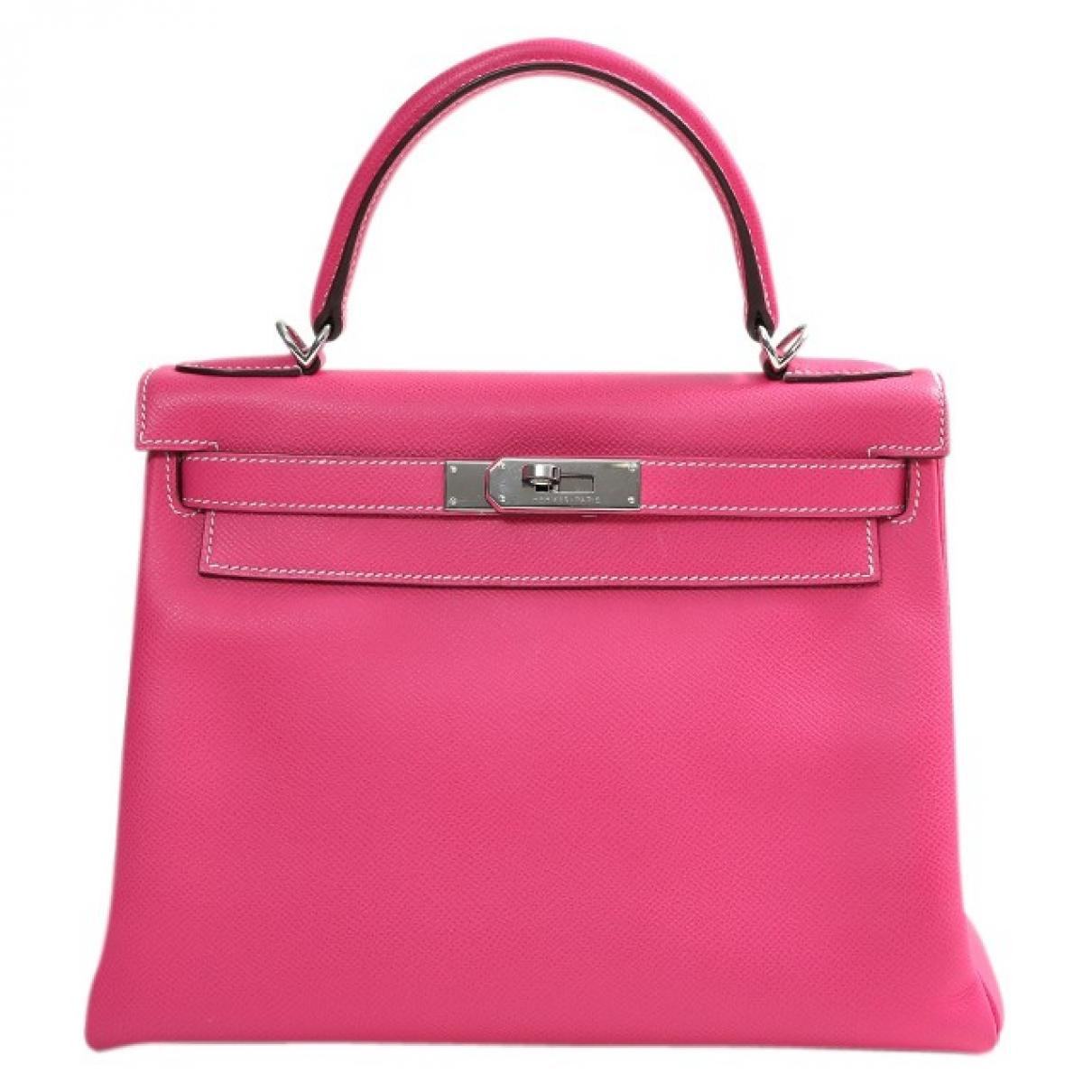 Herm s Kelly  28 Pink  Leather in Pink  Lyst