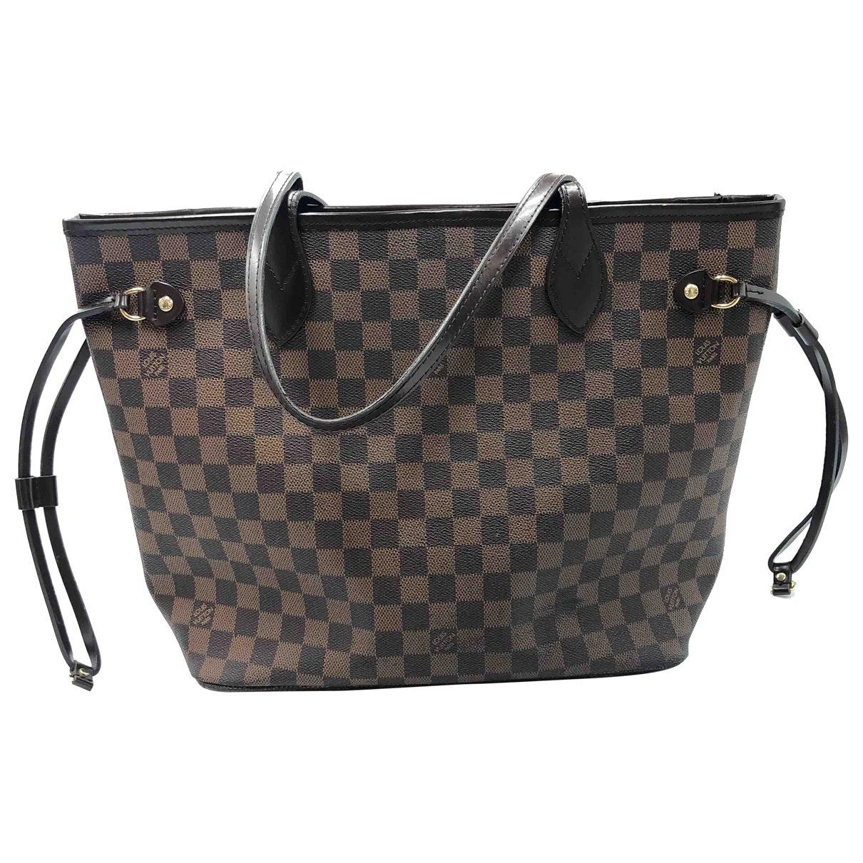 Louis Vuitton Neverfull Brown Cloth in Brown - Lyst