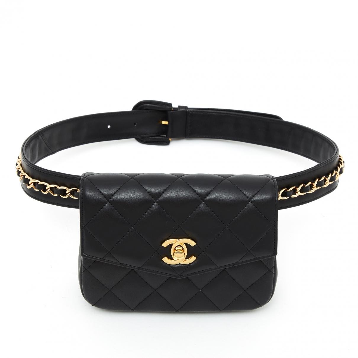 Chanel Pre-owned Vintage Timeless/classique Black Leather Clutch Bags in Black - Lyst