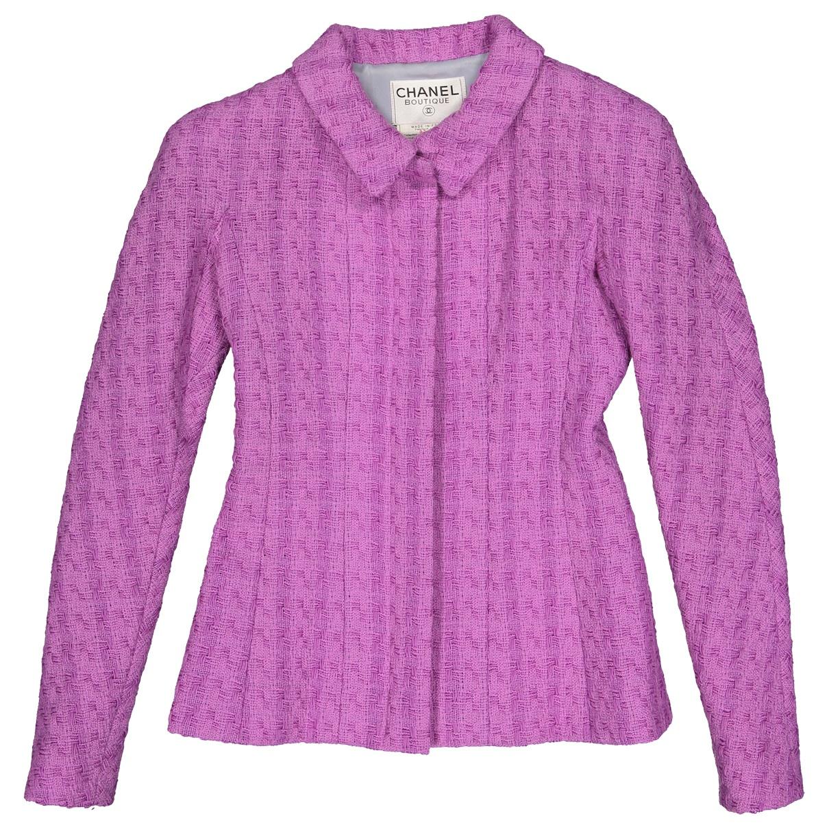 Lyst Chanel  Vintage Purple  Wool Jacket  in Purple 