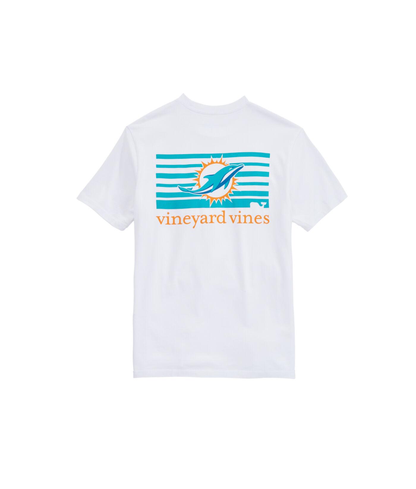 Vineyard Vines Cotton Miami Dolphins - Nfl Block Stripe T-shirt in ...