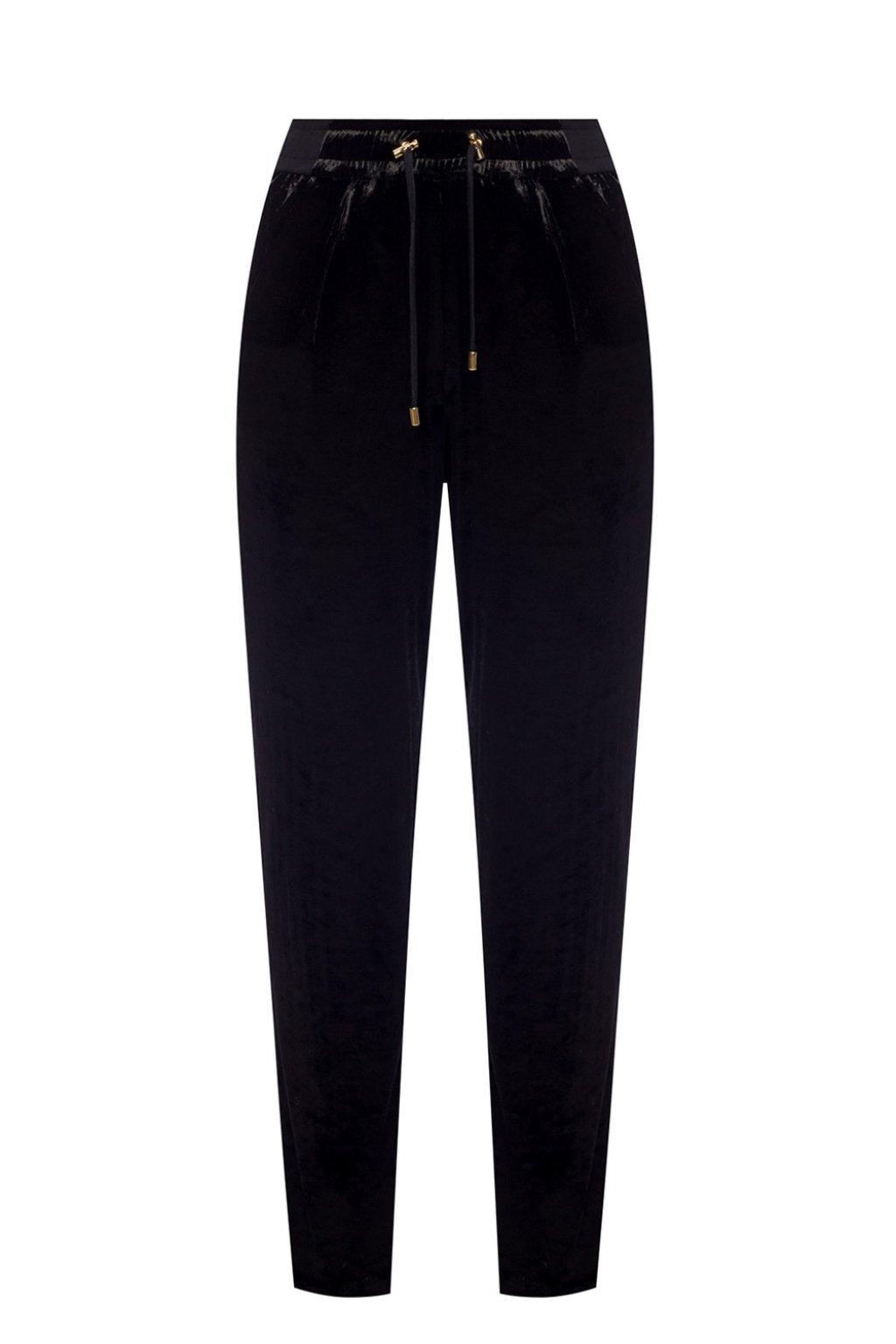 Balmain Synthetic Textured Sweatpants in Black Red (Black) - Lyst